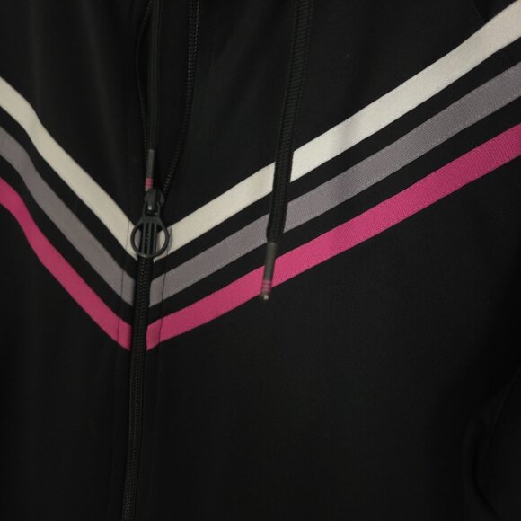 Adidas Essentials Warm-Up Slim 3 Striped Track Jacket Size XL - Black / Pink - Picture 5 of 8